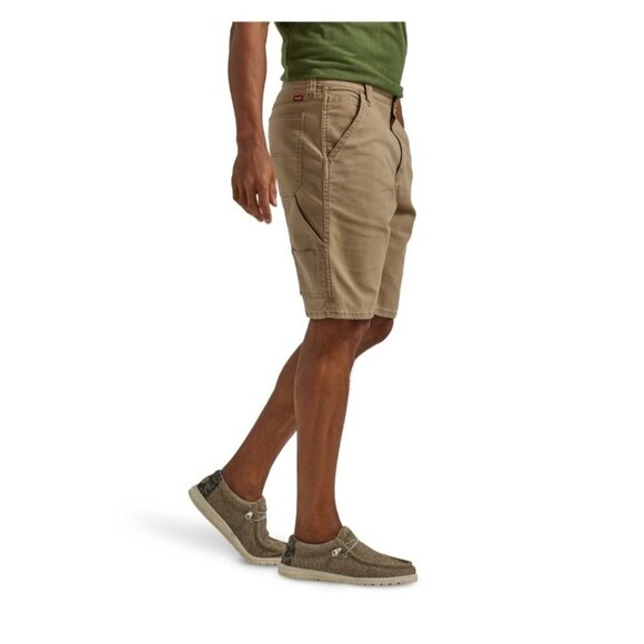 Wrangler Carpenter Shorts Mens 42 Petrified Oak‎ Khaki 10" Inseam Pockets NWT - Picture 3 of 8